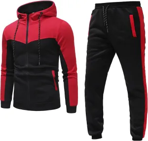 Men's Lightweight Hoodie Winter Sports Casual Fitness Suit With Dots Hoodie Sweatshirt And Pants