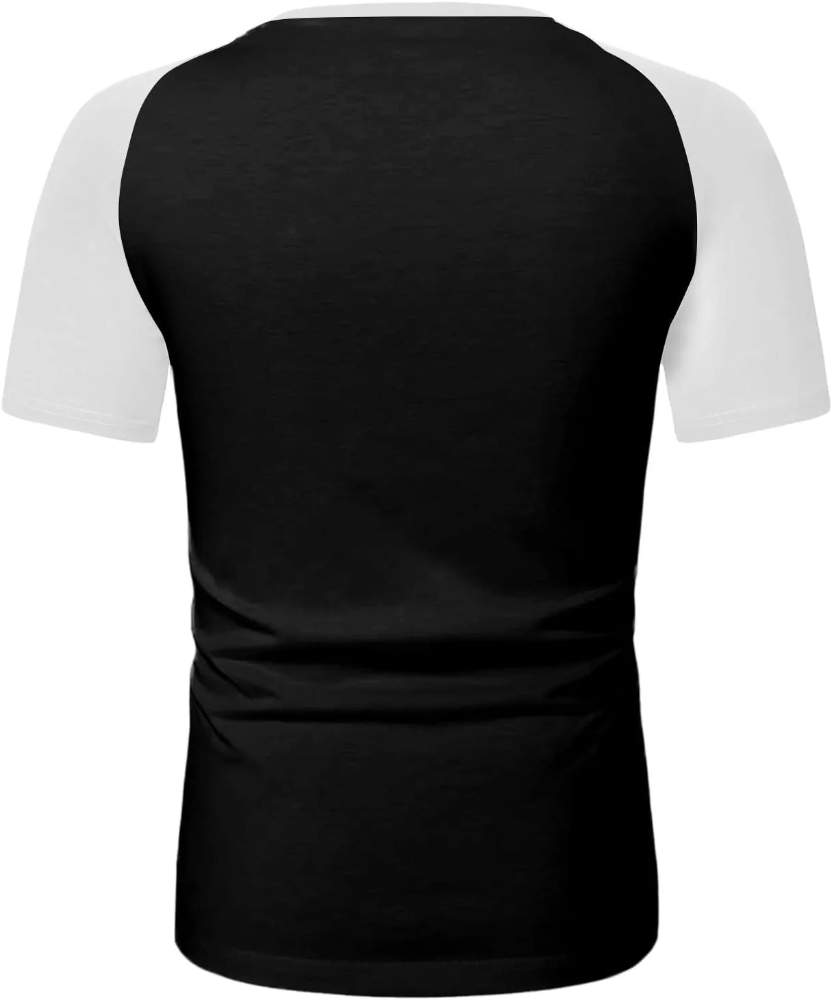 Men's Muscle Baseball T-Shirt Raglan Short Sleeve Bodybuilding Gym Tee Color Block Crewneck Fashion Hipster Shirt