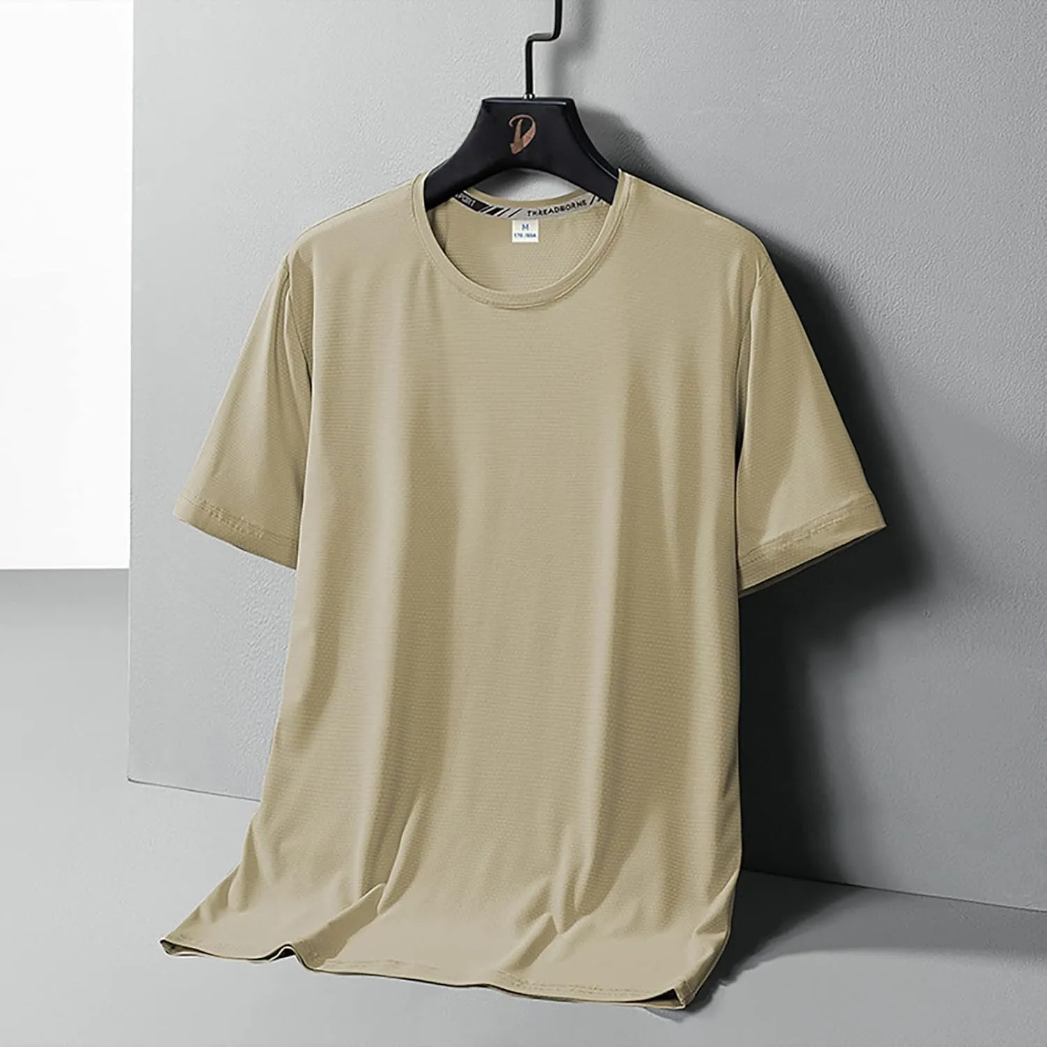 Mens Short Sleeve Tshirts Moisture Wicking Cooling Ice Silk Outdoor Hiking Tees Quick Dry Running Workout Athletic T Shirts