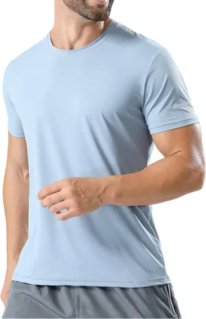 Men's Short Sleeve UPF 50  T-Shirt Sun Protection Quick Dry Rash Guard Swim Shirts Athletic Running Workout Top Tee