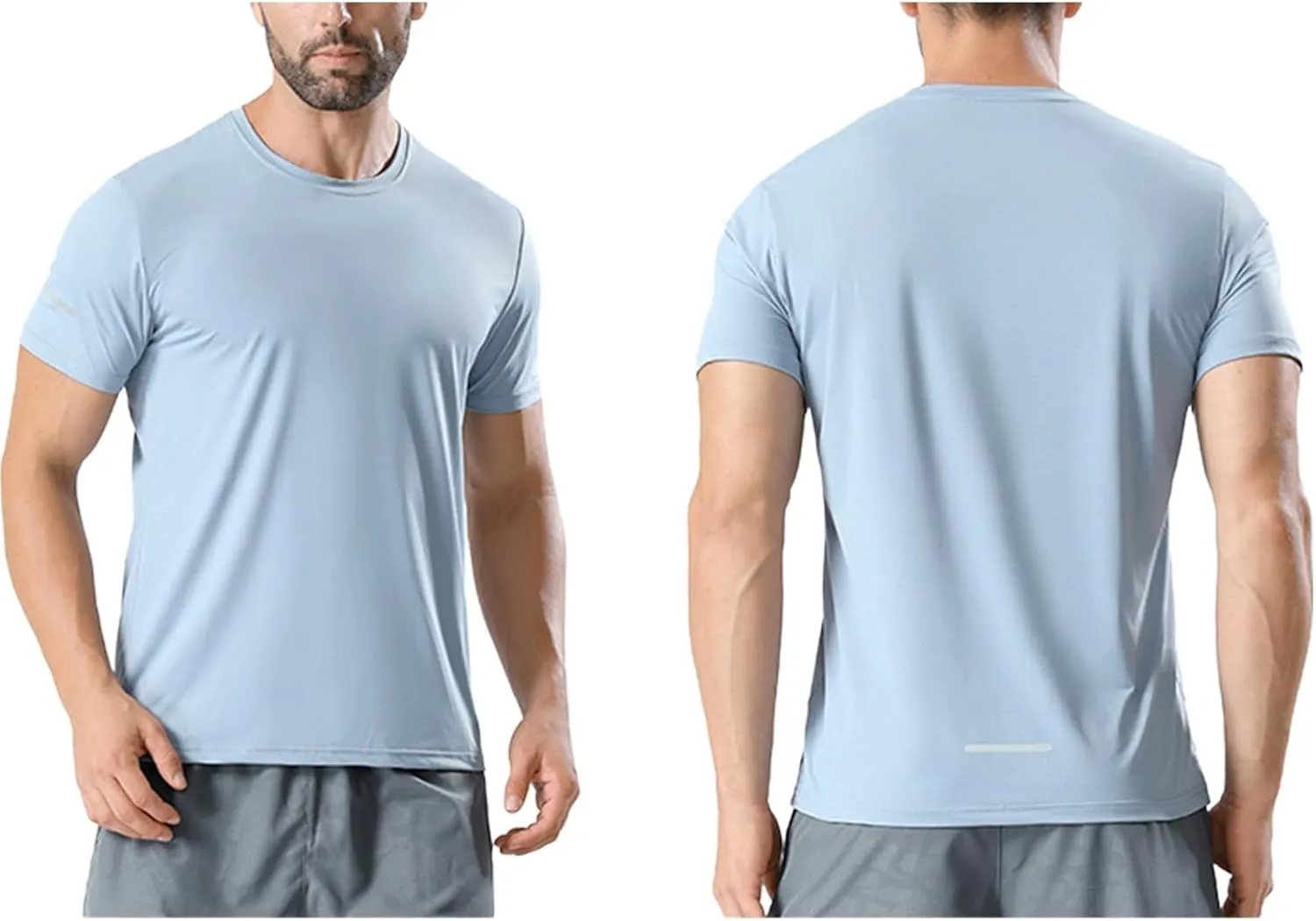 Men's Short Sleeve UPF 50  T-Shirt Sun Protection Quick Dry Rash Guard Swim Shirts Athletic Running Workout Top Tee
