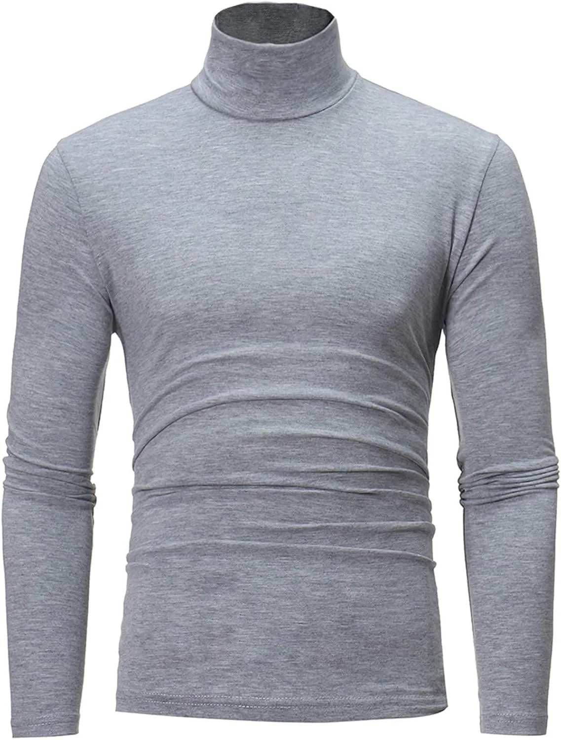 Mens Undershirts Long Sleeve Mock Turtleneck Pullover Sweaters Basic Slim Fit Solid Soft Thermal T-Shirts Baselayer