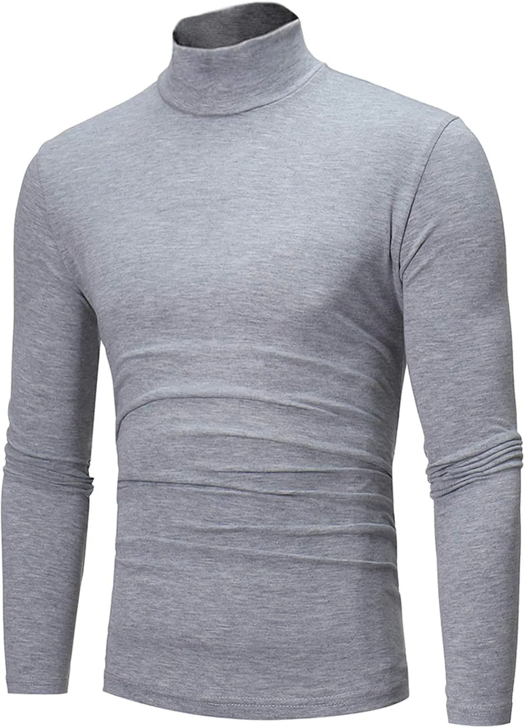 Mens Undershirts Long Sleeve Mock Turtleneck Pullover Sweaters Basic Slim Fit Solid Soft Thermal T-Shirts Baselayer