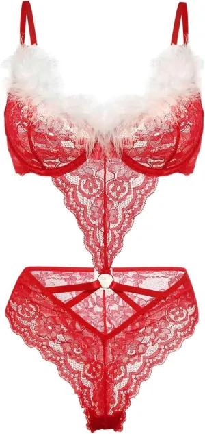 Mesh Bodysuit Lace Push Up Bras for Women Sexy Lingerie Set for Women Lace Bodysuit Underwear Lingerie Set