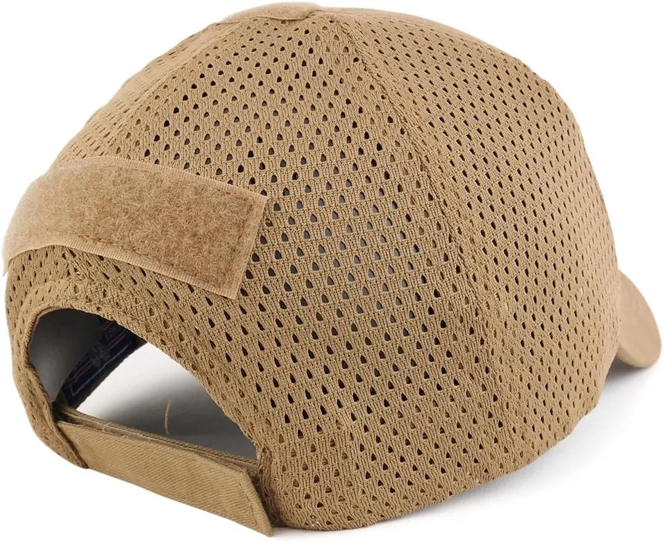 Mesh Tactical Hook and Loop Patch Adjustable Blank Baseball Cap