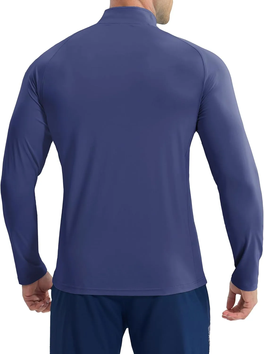 MIER Dry Fit Quarter Zip Pullover for Men, Long Sleeve 1/4 Zip Lightweight Golf Athletic Fishing Shirts (Sun Protection)