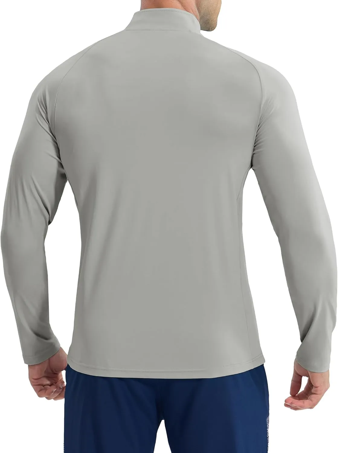MIER Dry Fit Quarter Zip Pullover for Men, Long Sleeve 1/4 Zip Lightweight Golf Athletic Fishing Shirts (Sun Protection)