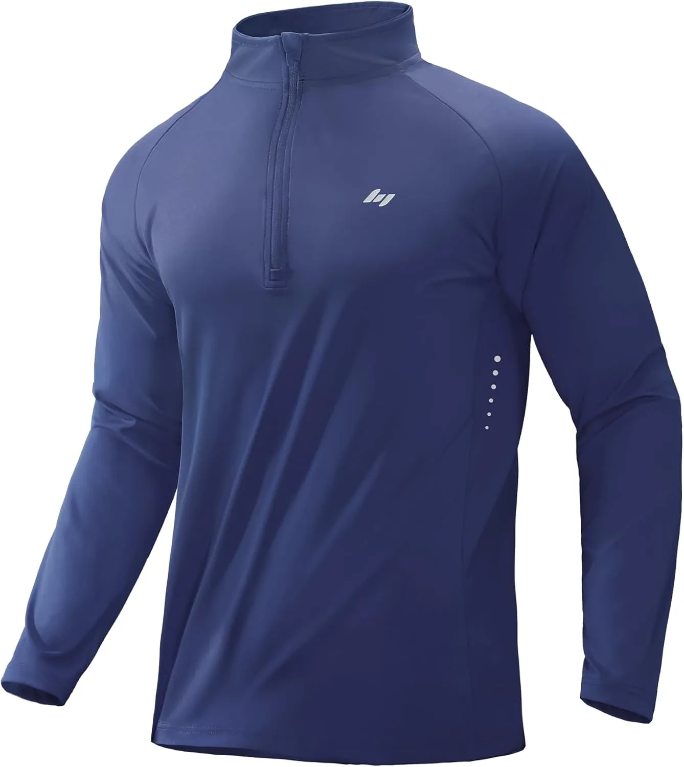 MIER Dry Fit Quarter Zip Pullover for Men, Long Sleeve 1/4 Zip Lightweight Golf Athletic Fishing Shirts (Sun Protection)