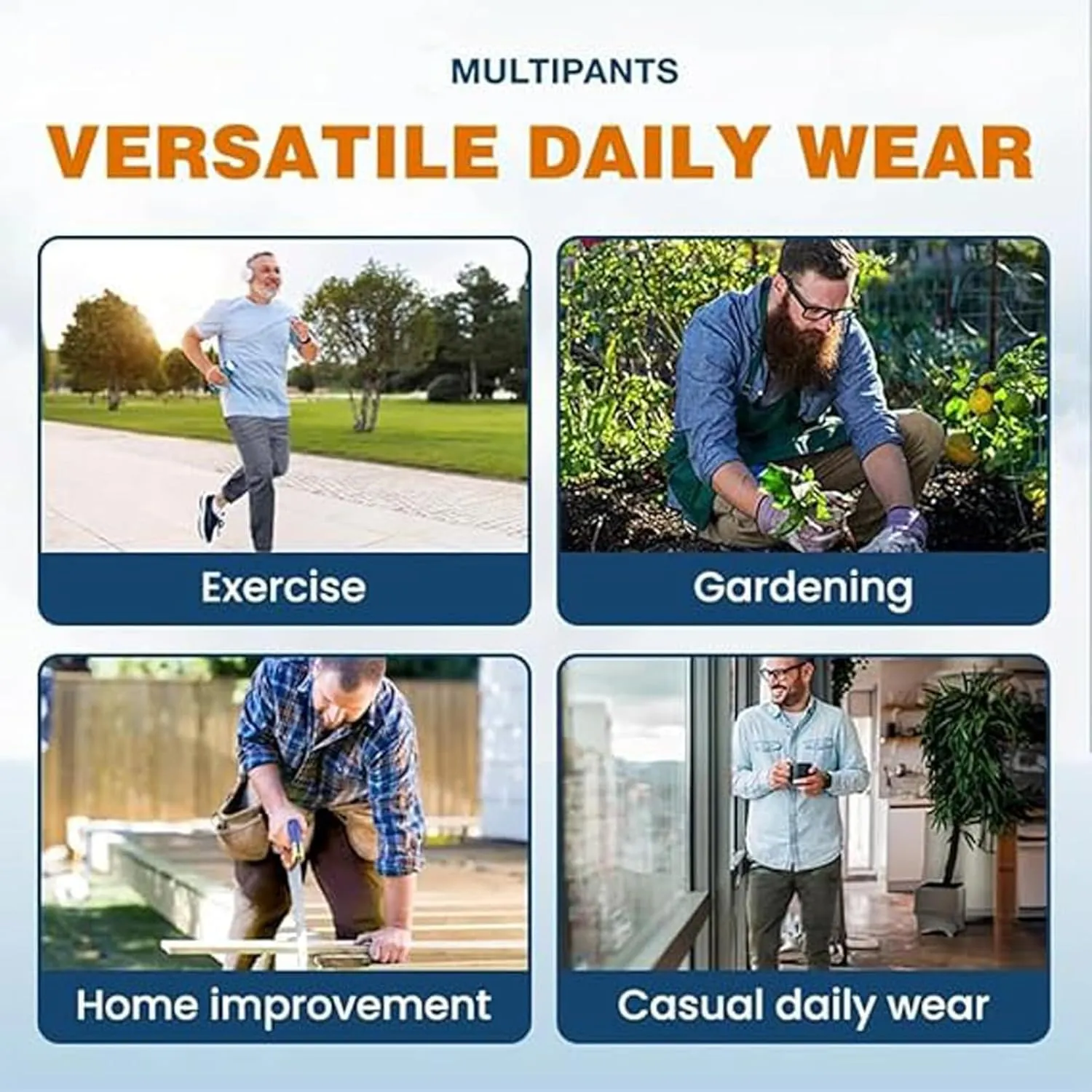 Multipants Luxury Pants, Multipants - High Stretch Multi-Pocket Durable Cargo Pants, Comfy Cargo Stretch Pant for Men,