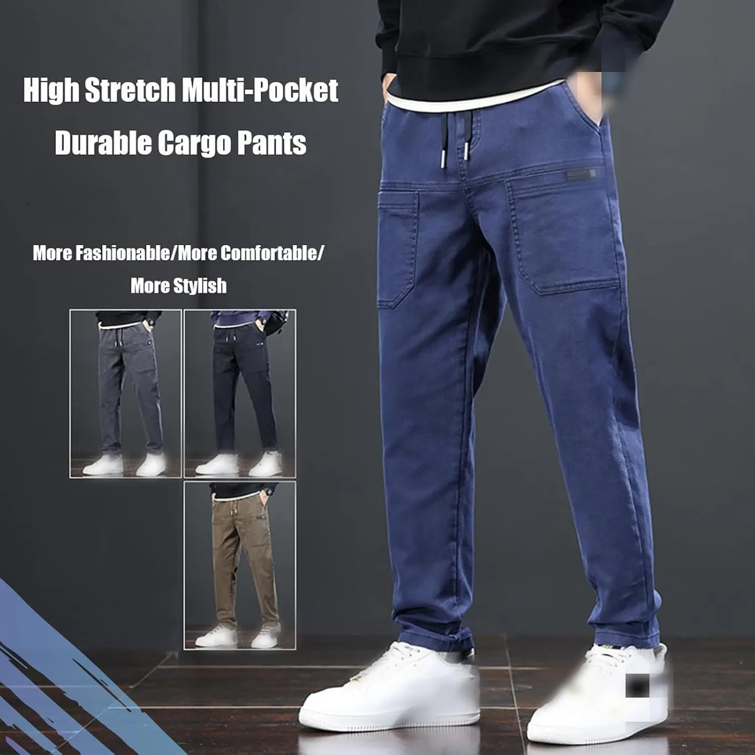 Multipants Luxury Pants, Multipants  High Stretch Multi-Pocket Durable Cargo Pants, Men Comfy Cargo High Stretch Pant
