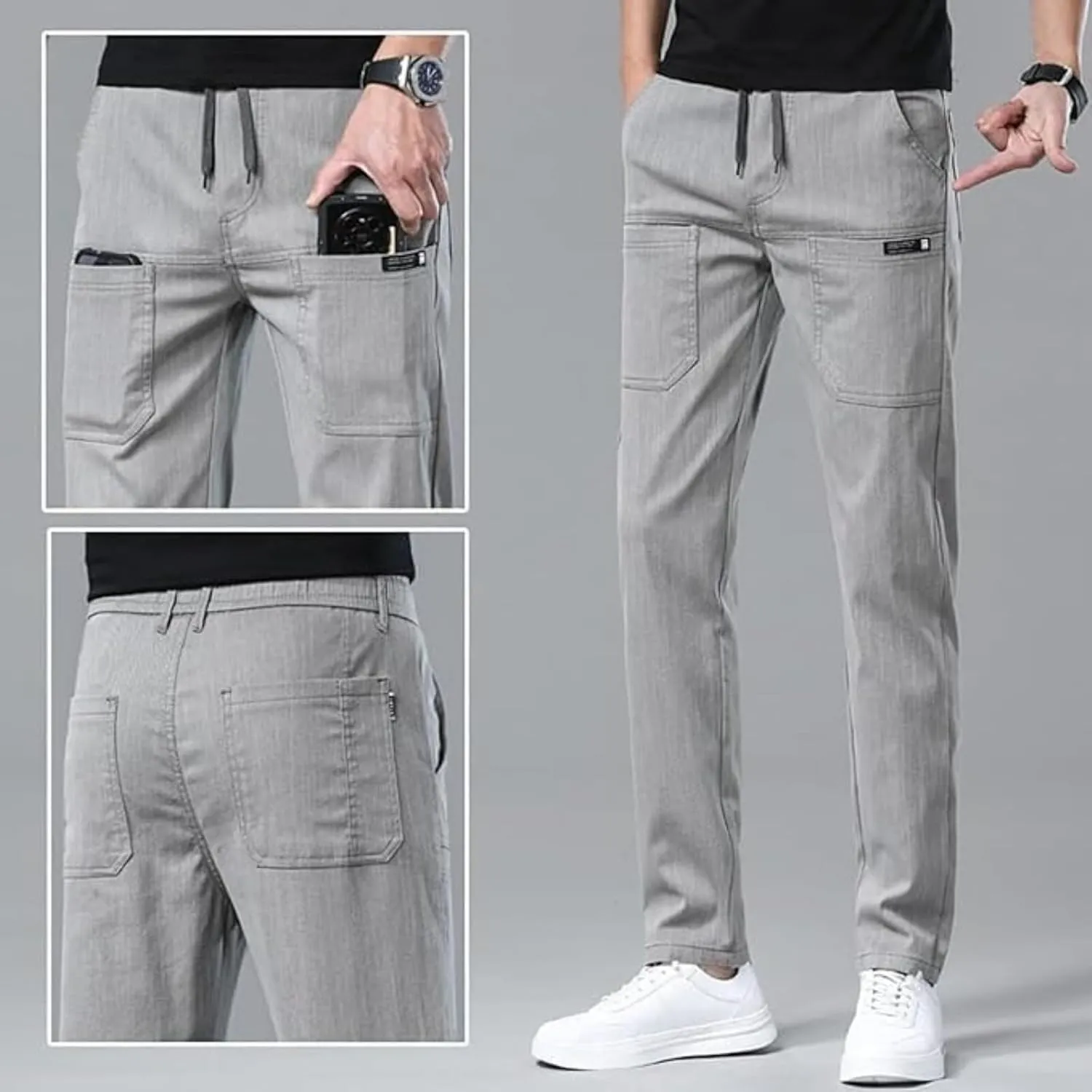 Multipants Luxury Pants, Multipants  High Stretch Multi-Pocket Durable Cargo Pants, Men Comfy Cargo High Stretch Pant