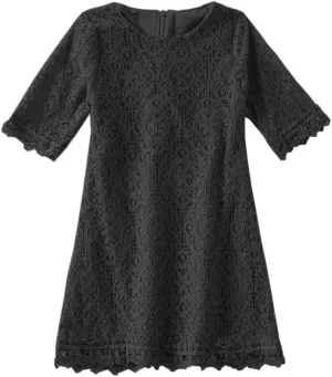 Niyage Lace Toddler Dress Girls Flower Elegant Half Sleeve Party Princess Dresses