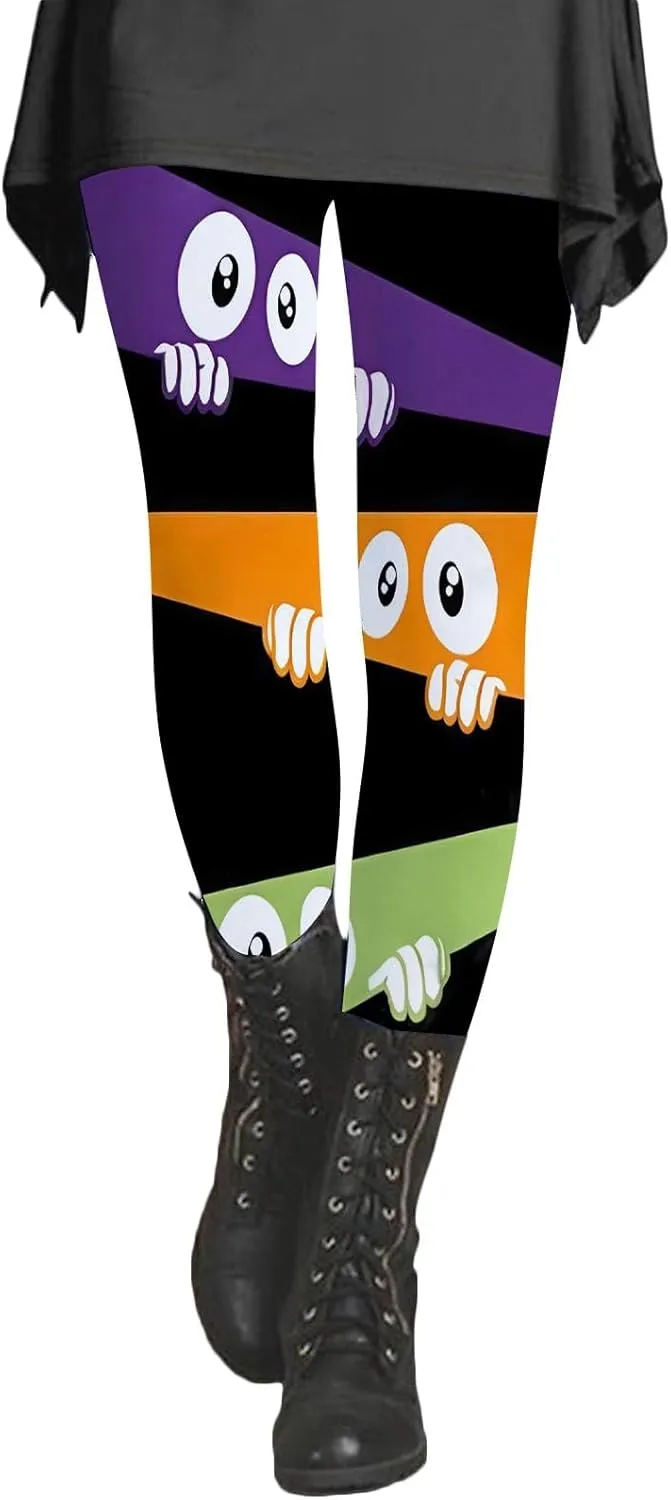 No Seam Leggings for Women Colorful Patterned Tights Pack Valentines Day Workout Leggings