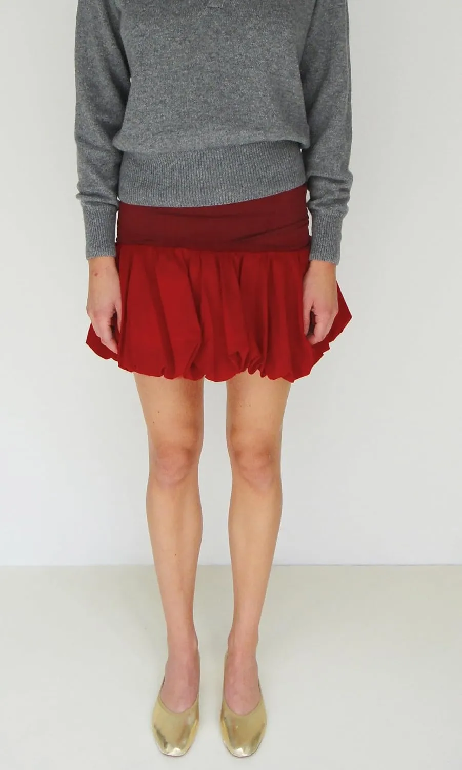 NUFIWI Women Short Bubble Skirt High Waist Stretchy Y2k Mini Skirt Puffy Ruffle Flare Pleated Balloon Skirts