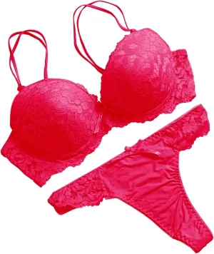 Plus Size Lingerie for Women 2 Piece Lace Sets Bra and Thong Set Sexy Bralettes Underwear Naughty Boudoir Outfits