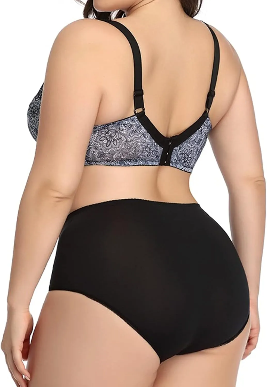 Plus Size Lingerie Set for women Lace Bralette High Waist Panty Set 2 Piece Teddy Babydoll Nightgown Outfits