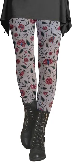 Printed Cotton Leggings for Women Stretchy Pants for Women with Pockets Tummy Control Pants for Women