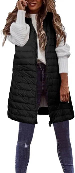 Puffer Vest Women Jacket Hooded Windproof Winter Coat with Recycled Insulation Winter Slim Short Hooded Warm White