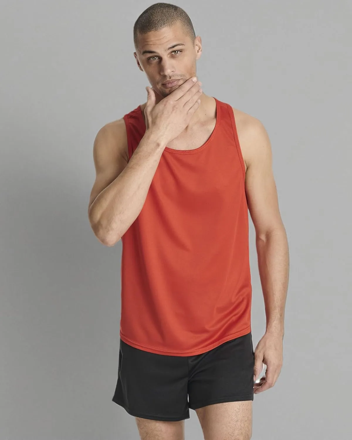 Real Essentials 5 Pack: Men's Mesh Y-Back Muscle Tank Top - Gym Workout & Bodybuilding Fitness (Available in Big & Tall)