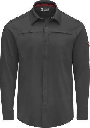 Red Kap Men's Snap Front Jersey Long Sleeve Work Shirt