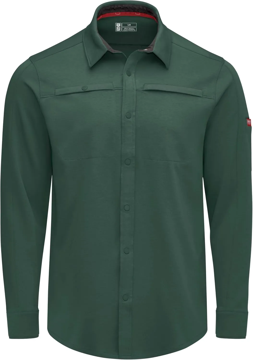 Red Kap Men's Snap Front Jersey Long Sleeve Work Shirt