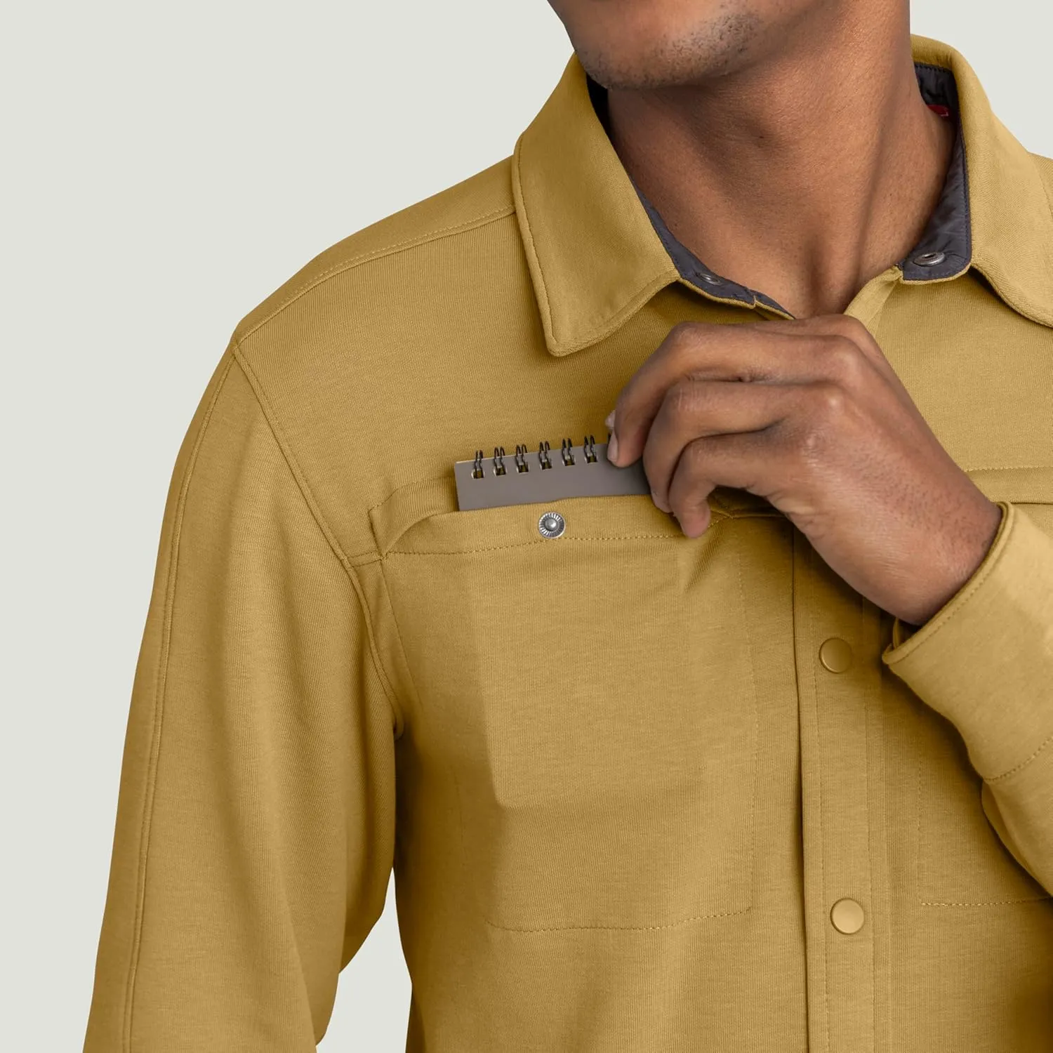 Red Kap Men's Snap Front Jersey Long Sleeve Work Shirt