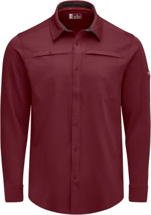 Red Kap Men's Snap Front Jersey Long Sleeve Work Shirt