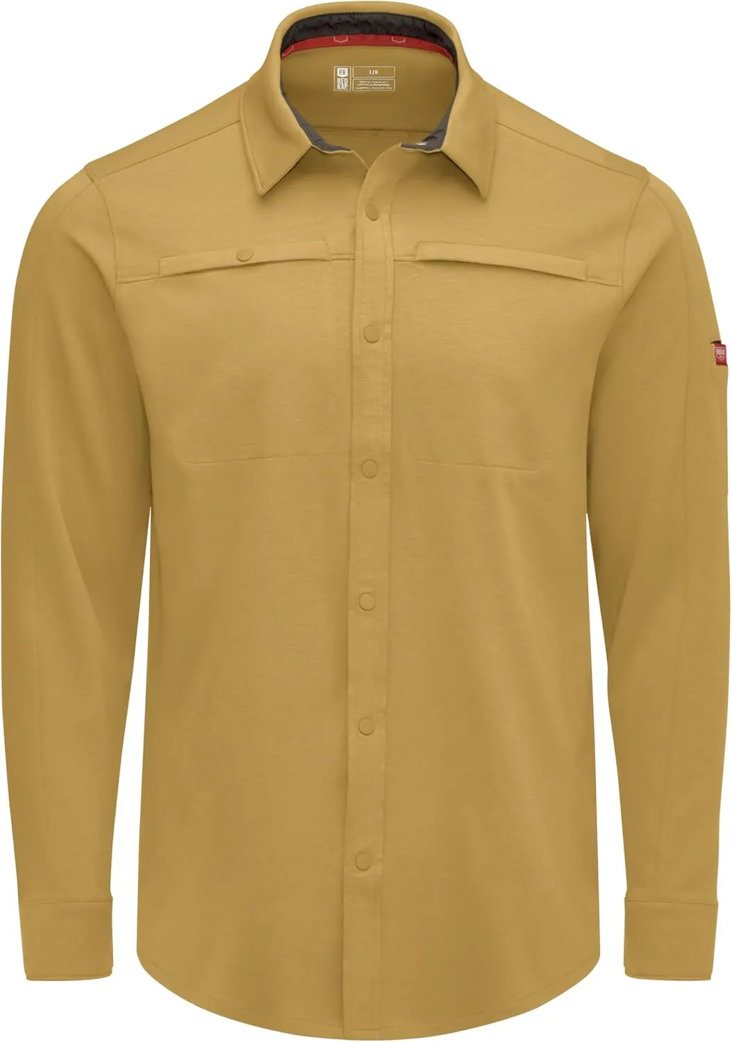 Red Kap Men's Snap Front Jersey Long Sleeve Work Shirt
