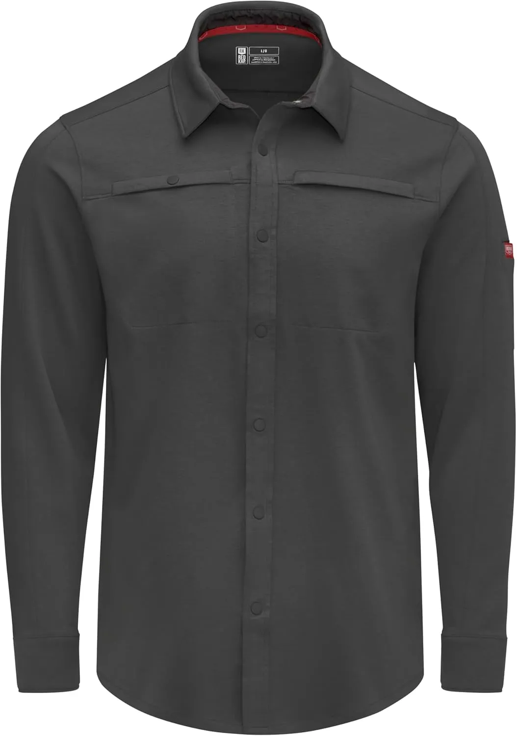 Red Kap Men's Snap Front Jersey Long Sleeve Work Shirt