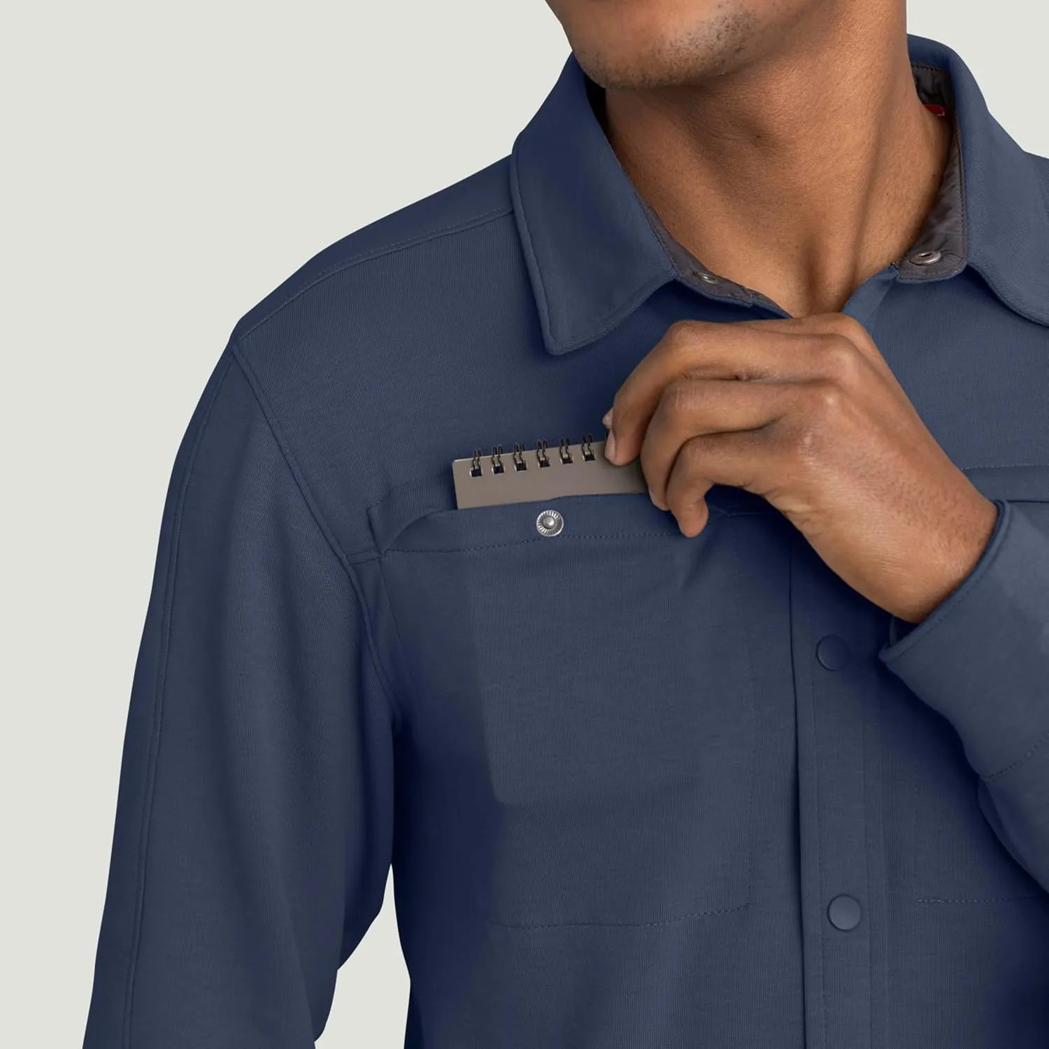 Red Kap Men's Snap Front Jersey Long Sleeve Work Shirt