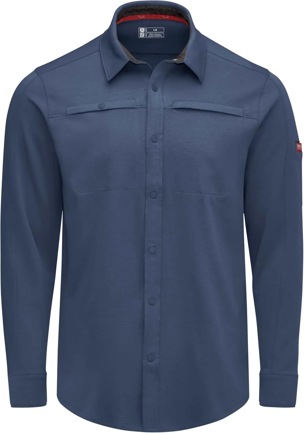 Red Kap Men's Snap Front Jersey Long Sleeve Work Shirt