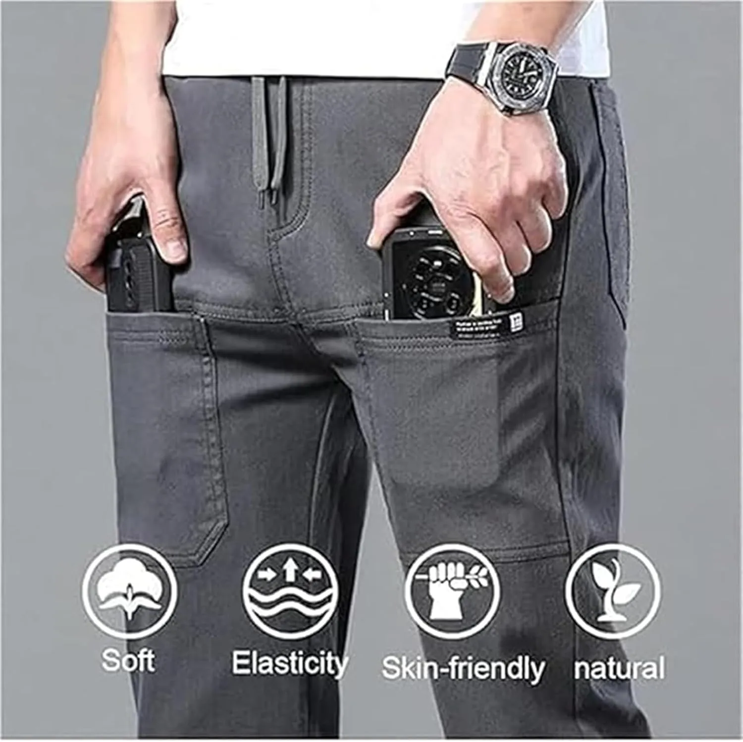 Reonproram Pants, Manzera Stretch Cargo Pants, Multipants - High Stretch Multi-Pocket Durable Cargo Pants