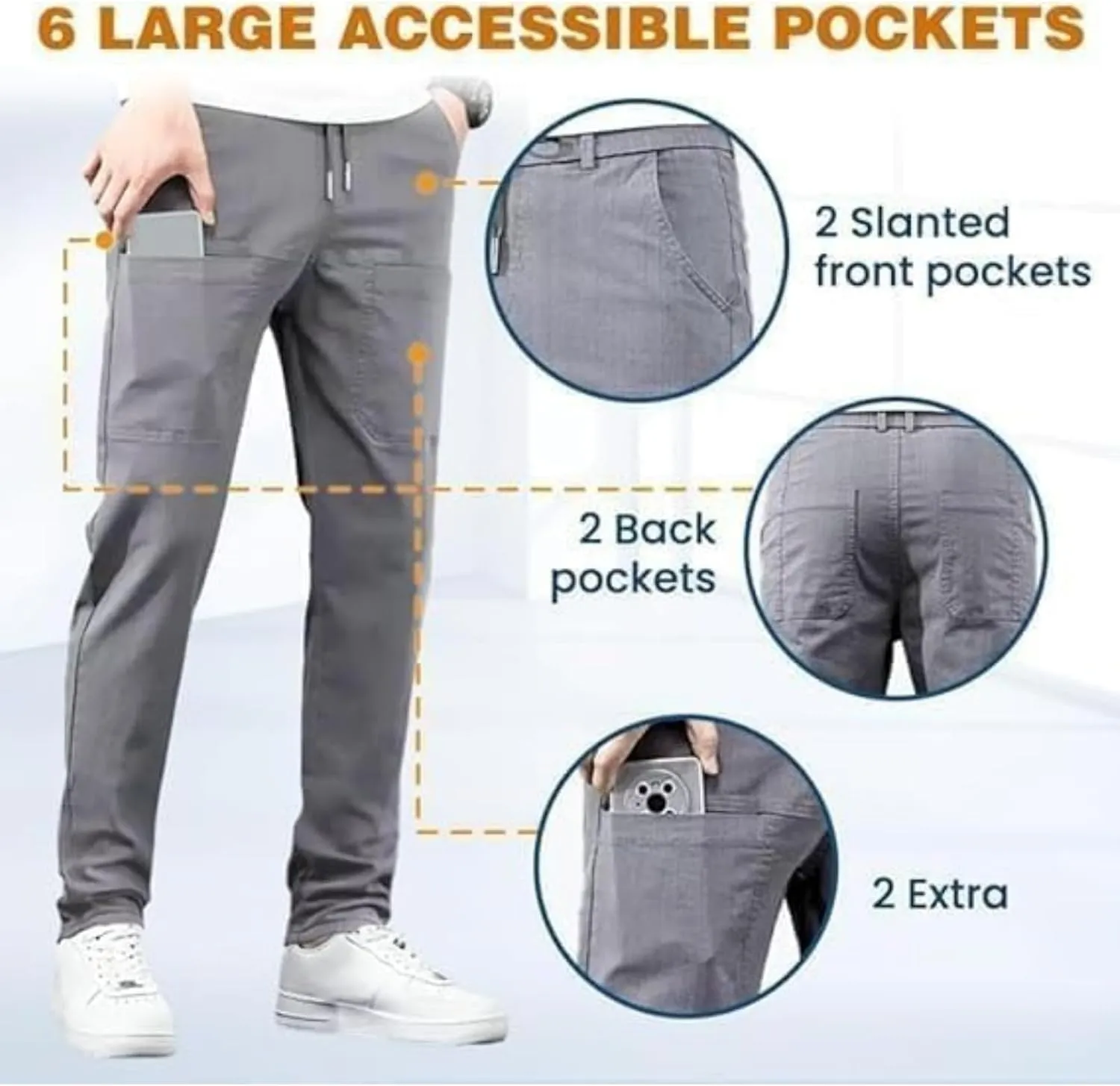 Reonproram Pants,Multipants - High Stretch Multi-Pocket Durable Cargo Pants,Mencomfy/Manzera Stretch Cargo Pants