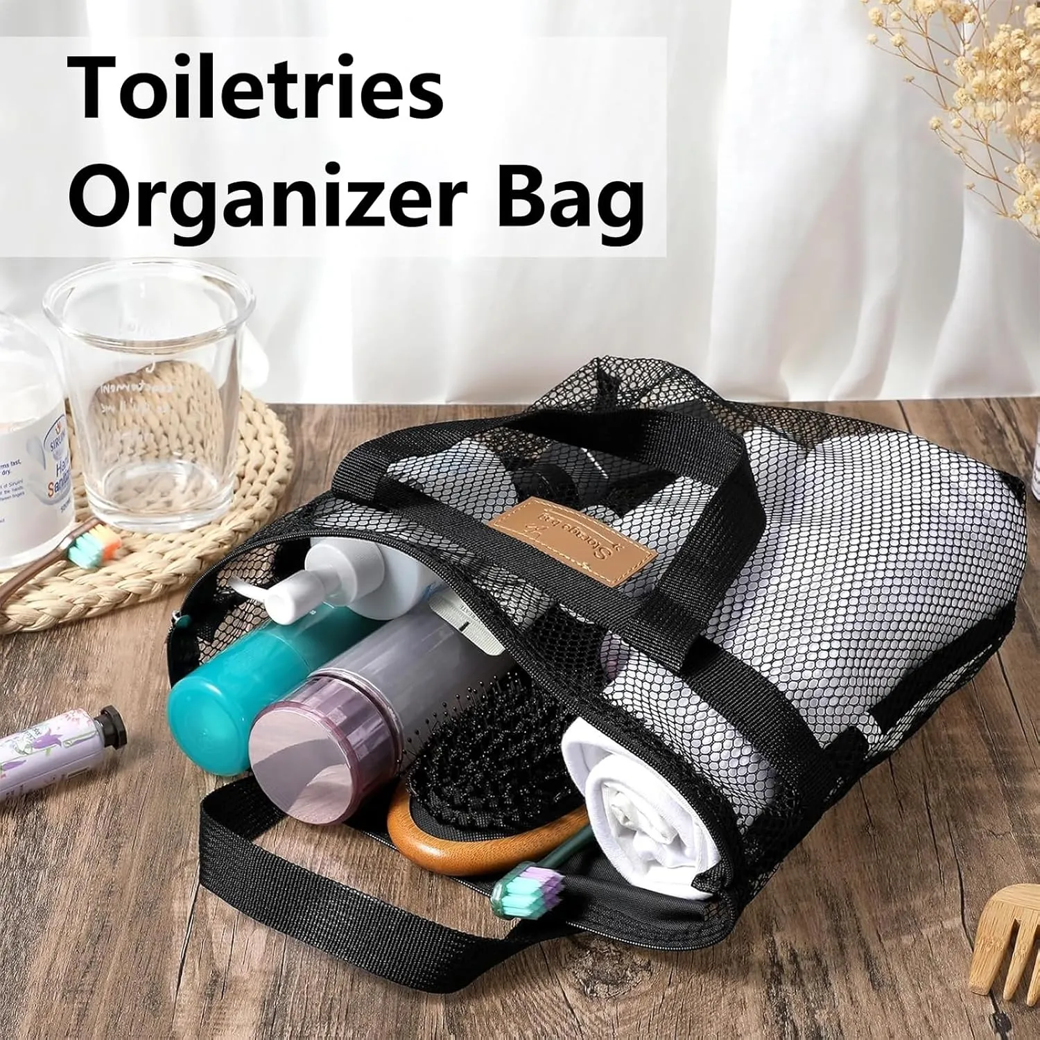 Rotema Portable Shower Bag - College Dorm Essentials, Everyday Household Shower Basket for Toiletries