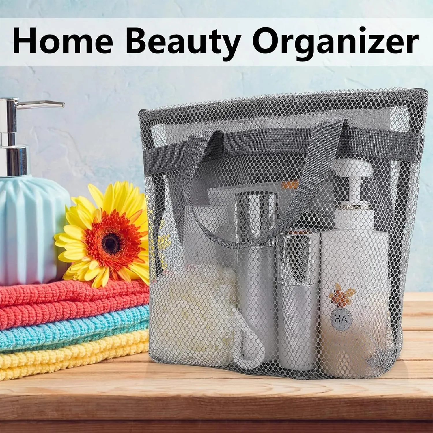 Rotema Portable Shower Bag - College Dorm Essentials, Everyday Household Shower Basket for Toiletries