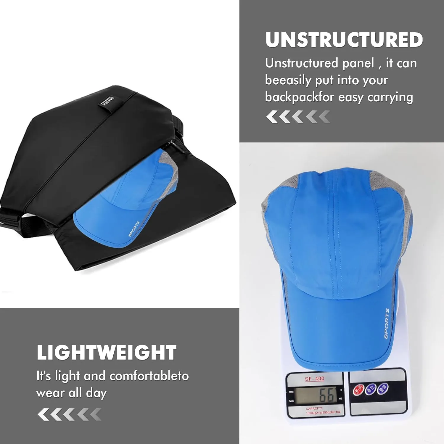 Running Hat Mesh Baseball Cap Unstructured Design Sports Quick-Drying Cap Outdoor Sun Hat for Men Women