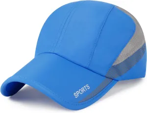 Running Hat Mesh Baseball Cap Unstructured Design Sports Quick-Drying Cap Outdoor Sun Hat for Men Women