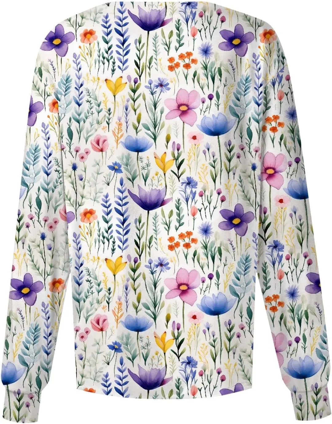 Scrubs Jacket for Women Plus Size Snap Front Warm Up Nurse Doctor Work Uniforms Butterfly Print Scrub Tops with Pockets