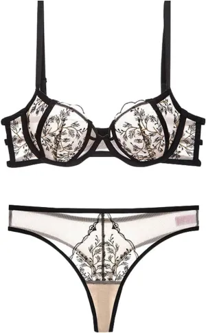 Sexy Bra Set for Women with A Highend Feel Comfortable and Breathable Ultrathin Gathered Bra Pure Desire