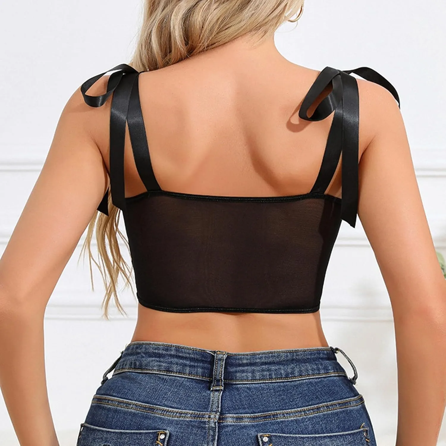 Sexy Lace Bustier Top Women's Corset Bralette Tank Tops Daily Wear Casual Outfits Baby-doll Women's Lace