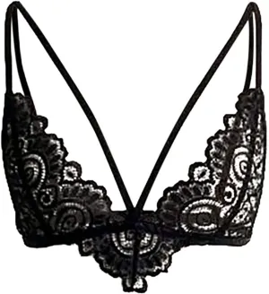 Sexy Lingerie for Women Bralet Crop Bustier Tank Bra Lace Bralette Garter Set