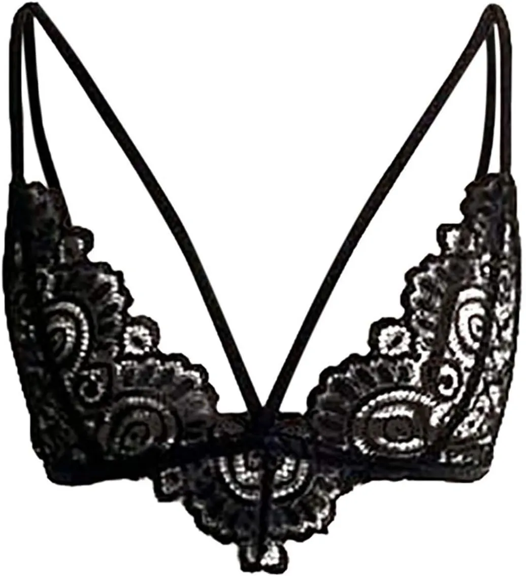 Sexy Lingerie for Women Bralet Crop Bustier Tank Bra Lace Bralette Garter Set