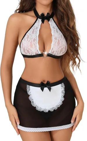 Sexy Lingerie for Women For Women Sexy Lace Bralette High Waist Panty Set Lingerie for Women
