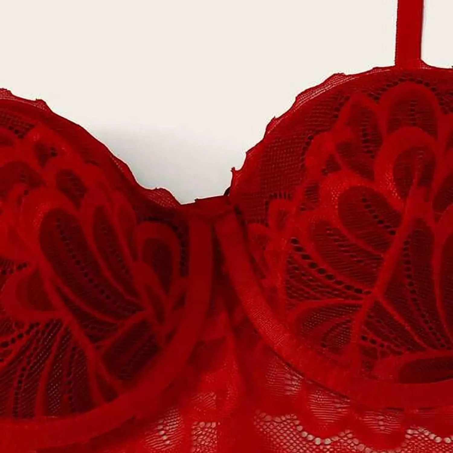 Sexy Lingerie for Women Lace Bra and Panty Set 2 Piece Lace Bralette Set Strappy Babydoll Bodysuit