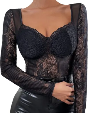Sexy Lingerie for Women Plus Size Hot Bras Sheer Lace Mesh Bralettes Exotic Valentines Lingerie Cut Out Underwire