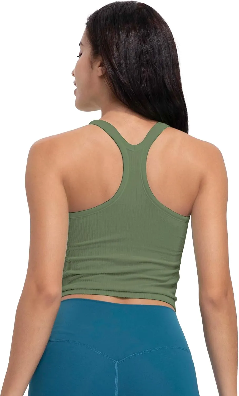 sphinx cat Ribbed Workout Short Racerback Tank Tops for Women with Built in Bra