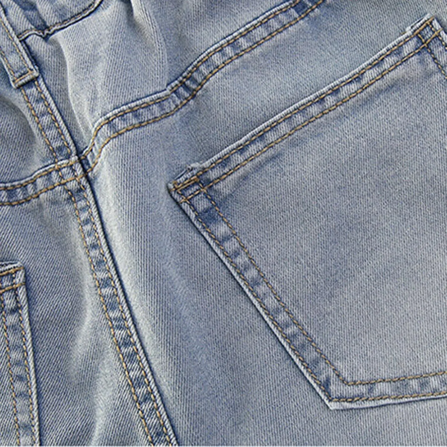 Spring Fashion Jeans for Girls Y2K Trendy Preppy Stretch High Waisted Denim Pants 2025 Casual Baggy Wide Leg Trousers