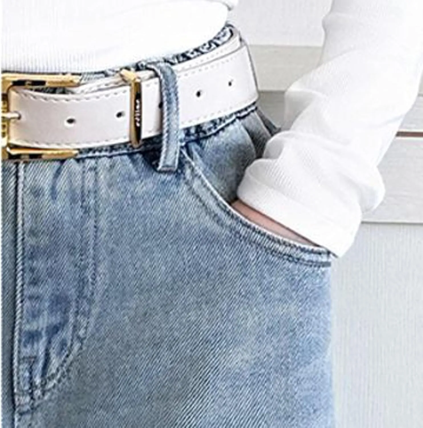 Spring Fashion Jeans for Girls Y2K Trendy Preppy Stretch High Waisted Denim Pants 2025 Casual Baggy Wide Leg Trousers