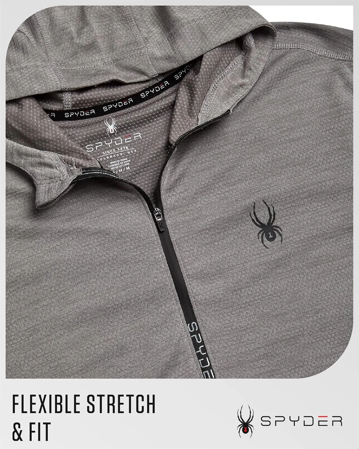 Spyder Mens Sweatshirt - Lightweight Athletic Half Zip Pullover Mens Hoodies - UPF 30  Dry Fit Long Sleeve Sun Shirts for Men