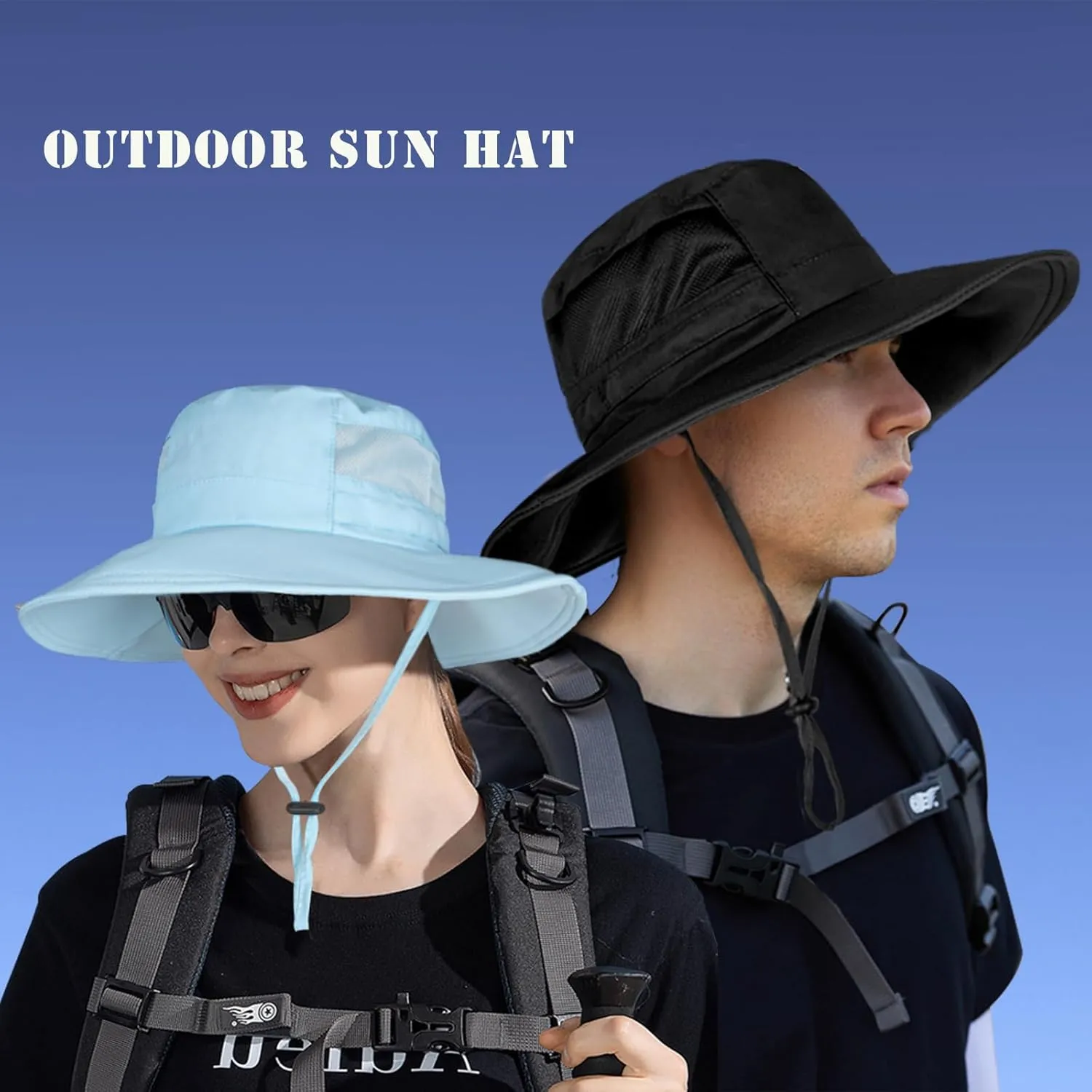 Sun Hat for Men/Women, UPF 50  Fishing Hat,Waterproof Wide Brim Bucket Hat Foldable Boonie Hat for Hiking Garden Safari Beach